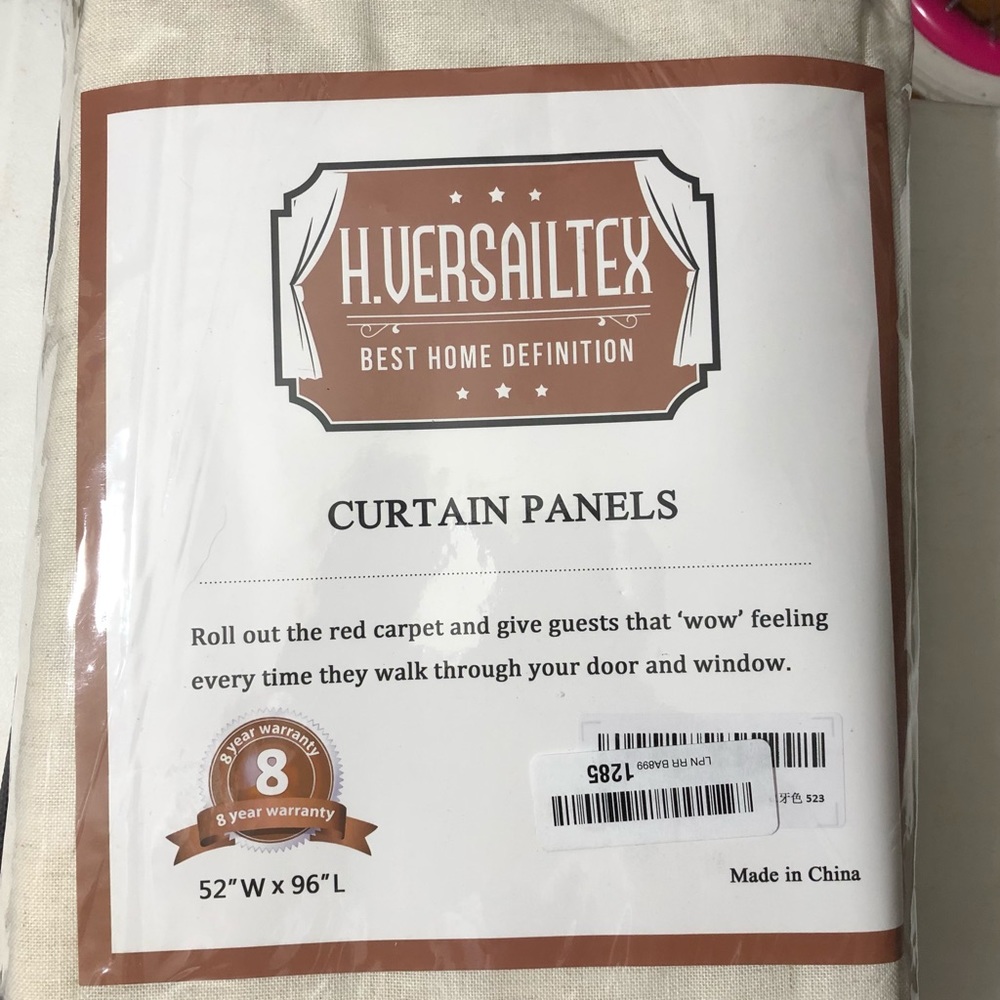 H. Versailtex 52”x96” Beige Curtains